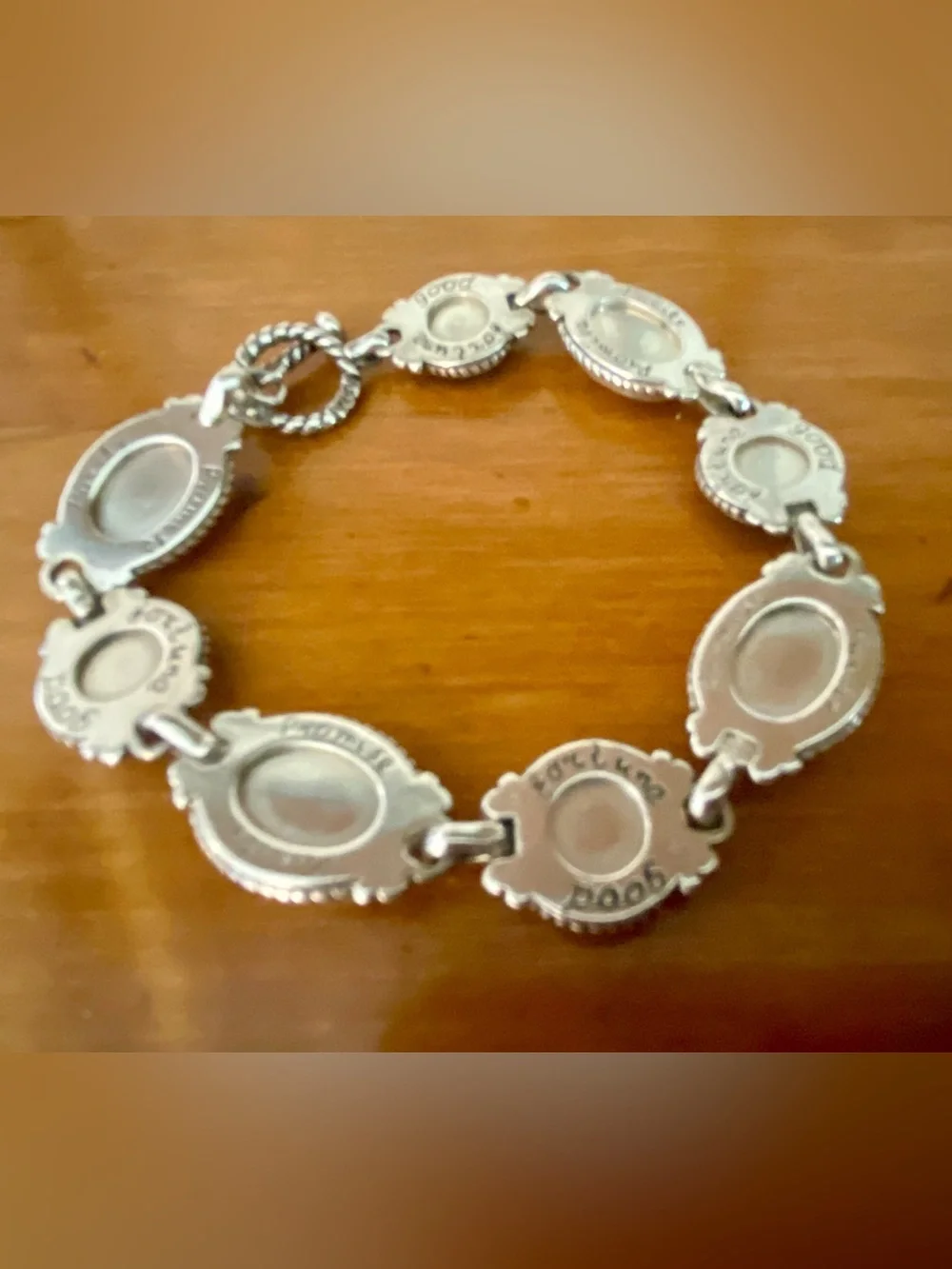 Carolyn Pollack Sterling Silver MOP Turquoise Purity Promise Bracelet size 7”